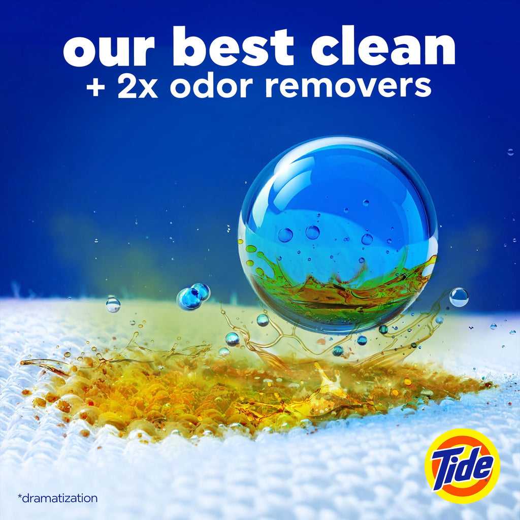 Tide Odor Defense + Oxi Laundry Detergent Pacs - Original Scent, 9 Count, Advanced Odor + Stain Fighter, laudry soap washing detergent pacs