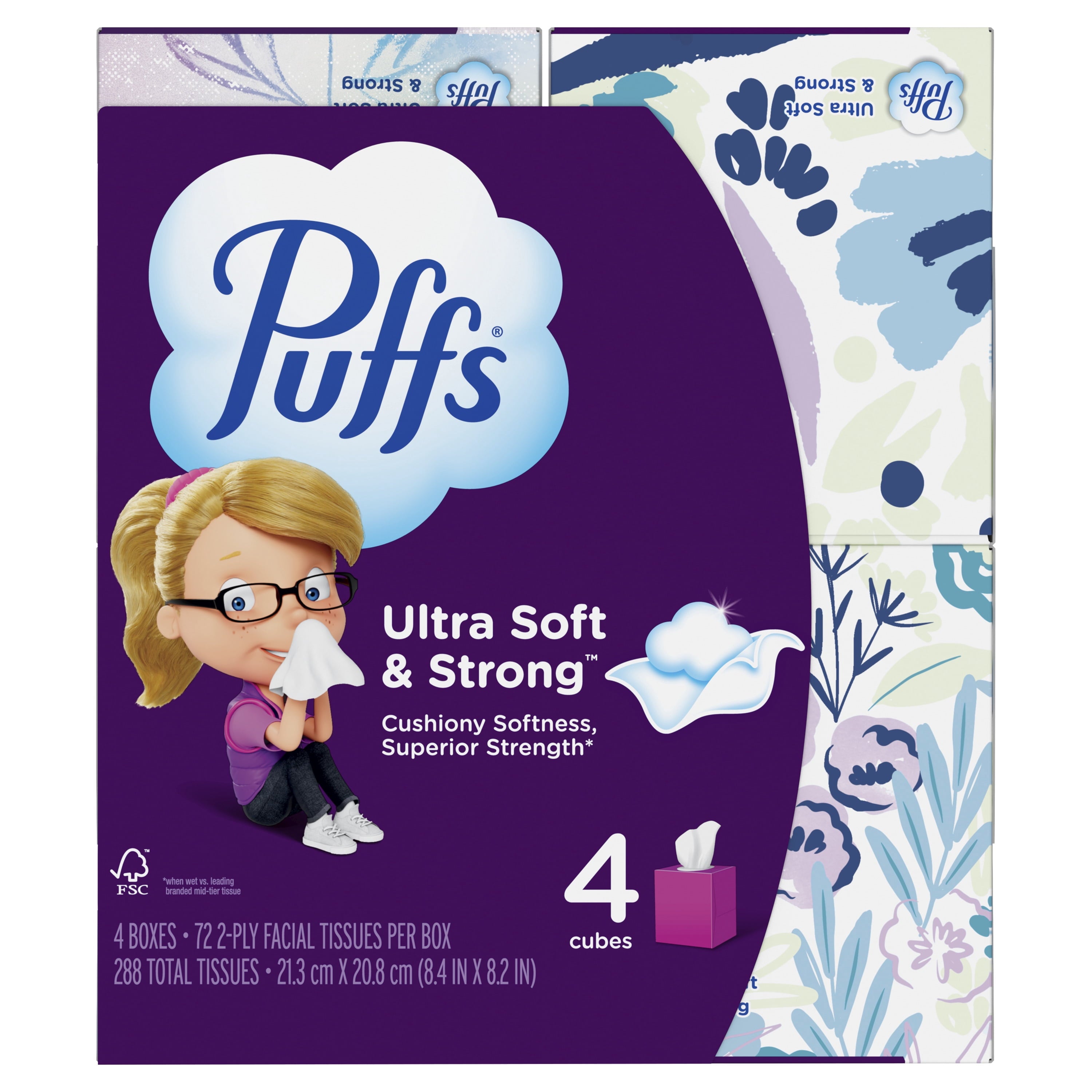 Puffs Ultra Soft Facial Tissues - 4 Count