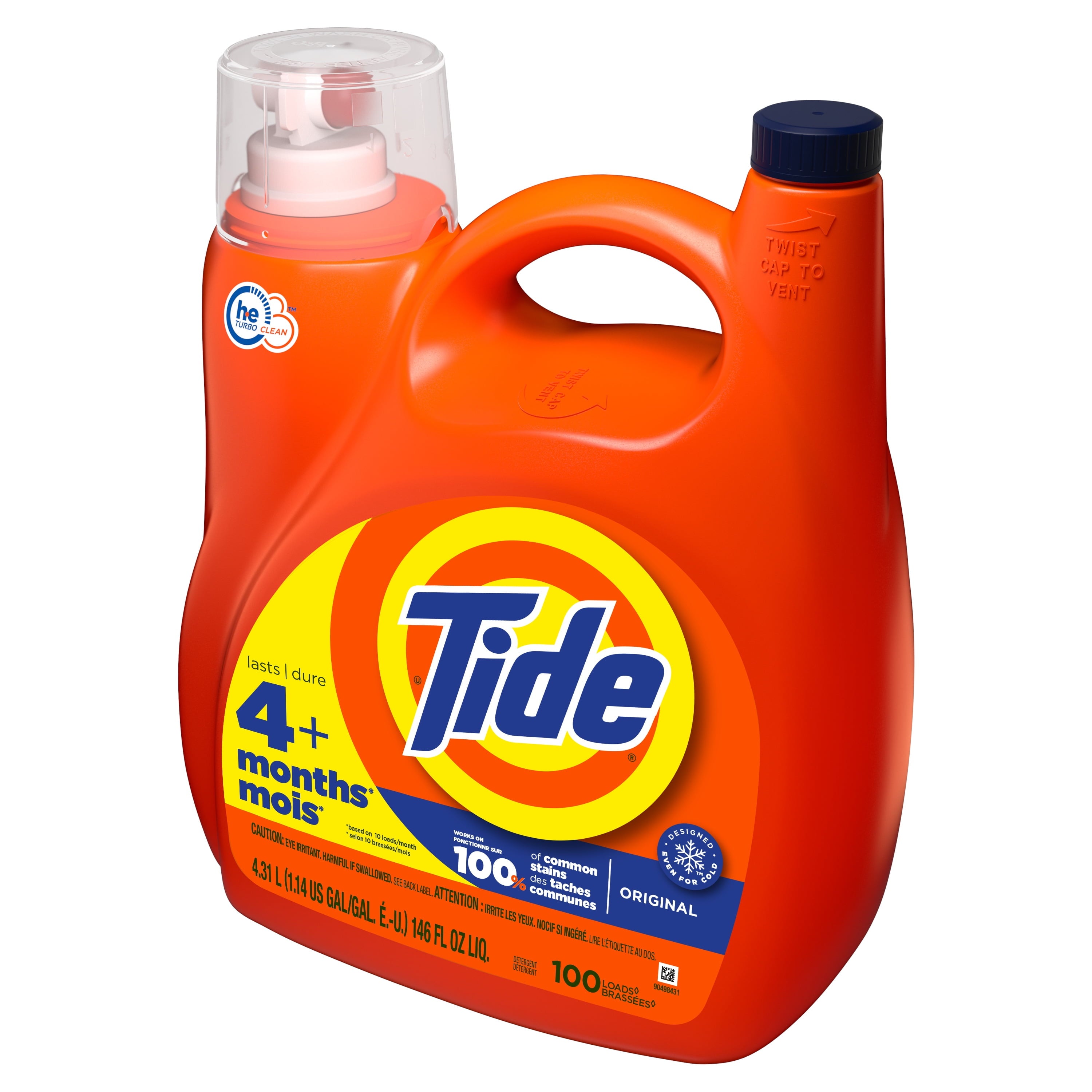 Tide Liquid Laundry Detergent - Original, 100 Loads, 146 fl oz, HE Compatible