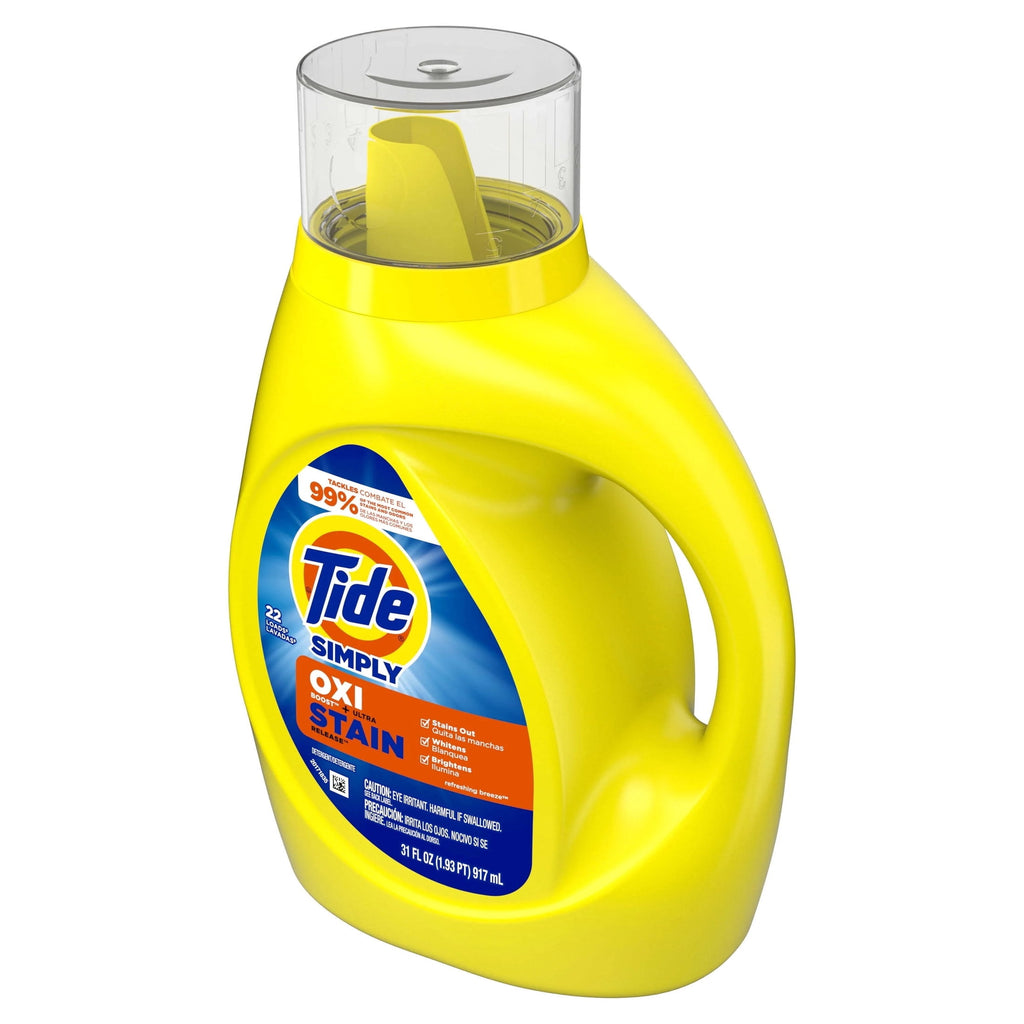 Tide Simply Oxi Boost + Ultra Stain Release - Refreshing Breeze, 22 Loads, 31 fl oz - 3-Pack