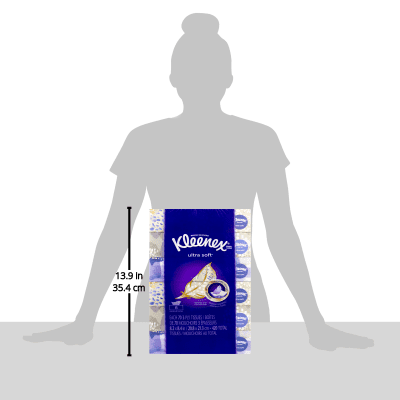 Kleenex Ultra Soft Facial Tissues per Box - 6 Flat Boxes (420 Total Tissues)