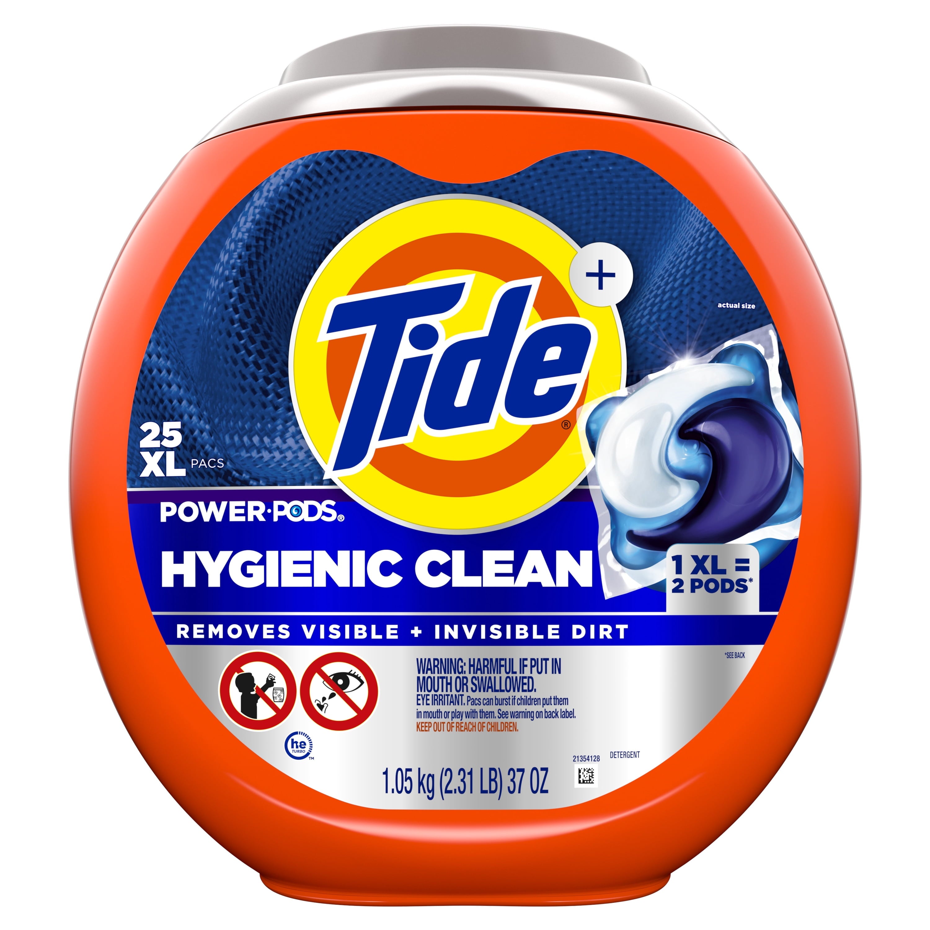 Tide Hygienic Clean Power PODS® Laundry Detergent Pacs - Heavy 10x Duty, Original Scent, 25 Count