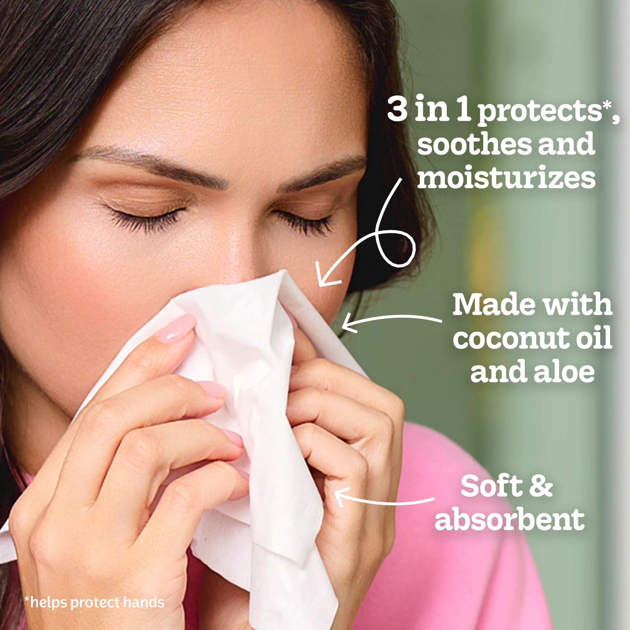 Kleenex Lotion Facial Tissues with Coconut Oil and Aloe - 3-Ply, 4 Pack, 240 Tissues