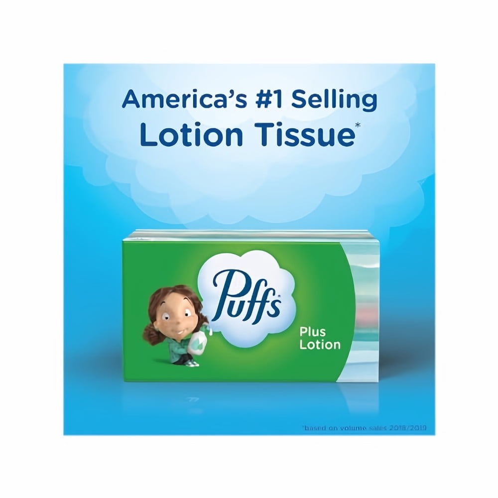 Puffs Plus Lotion Facial Tissues (Pack of 2)