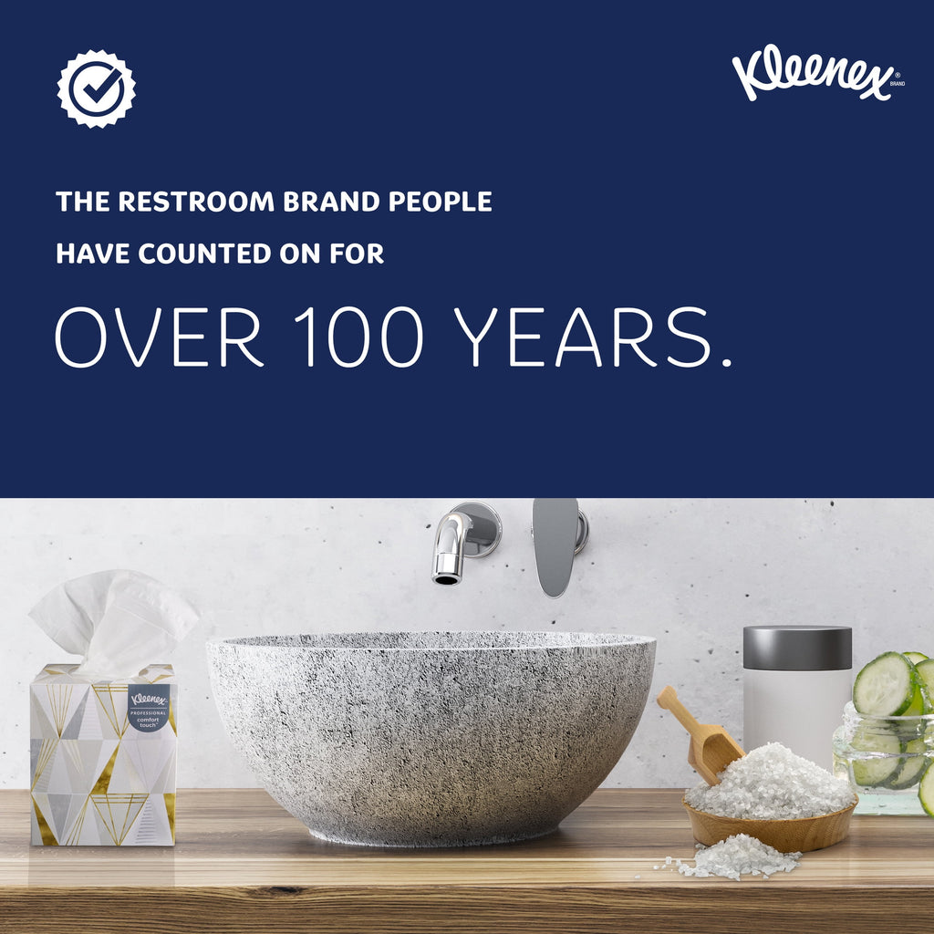 Kleenex Professional Facial Tissue - Bulk (21400), 2-Ply, White, Flat Boxed Format, Designed for Business (100 Tissues/Box, 36 Boxes, 3, 600 Sheets/Case)