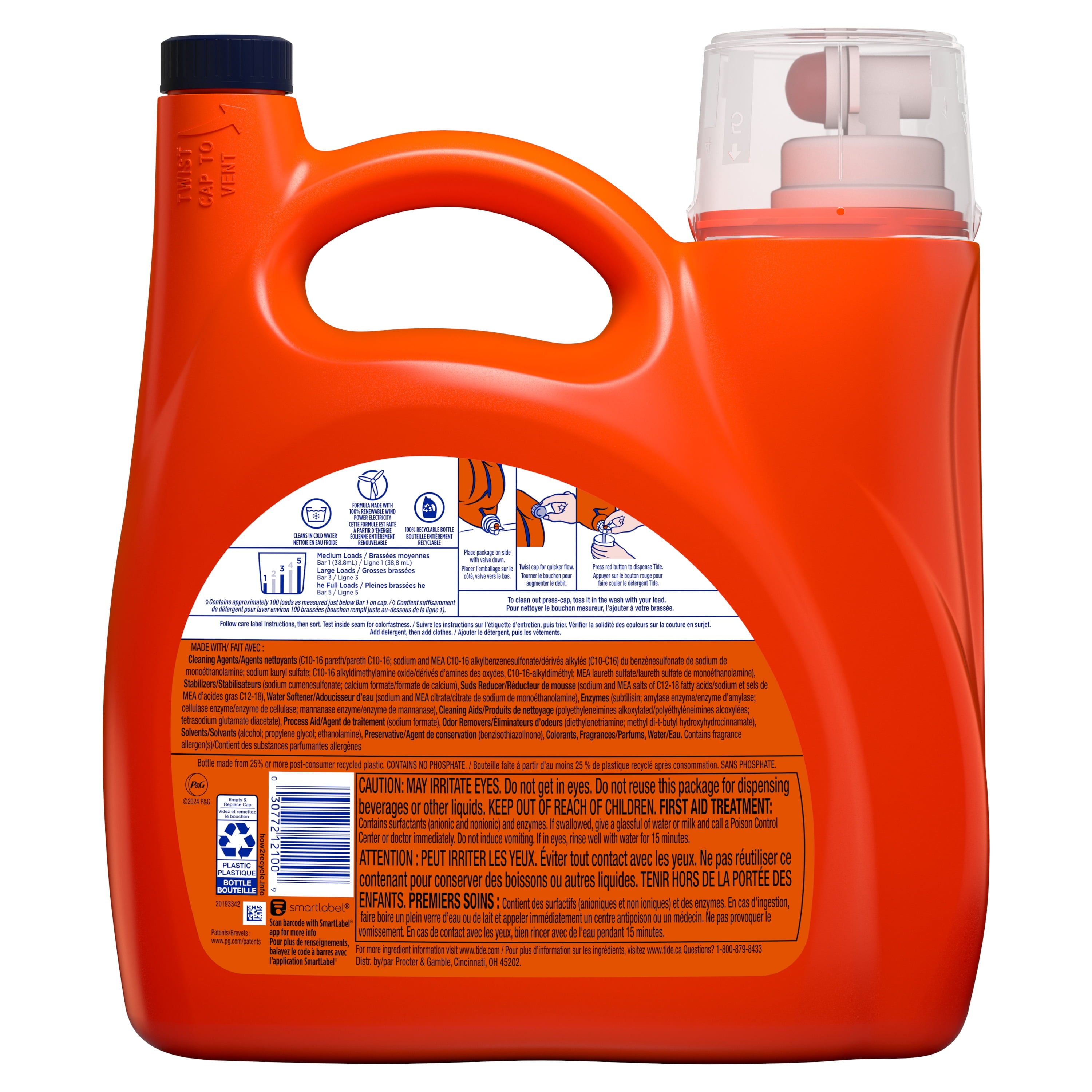 Tide Liquid Laundry Detergent - Original Scent, 132 fl oz, 100 Loads