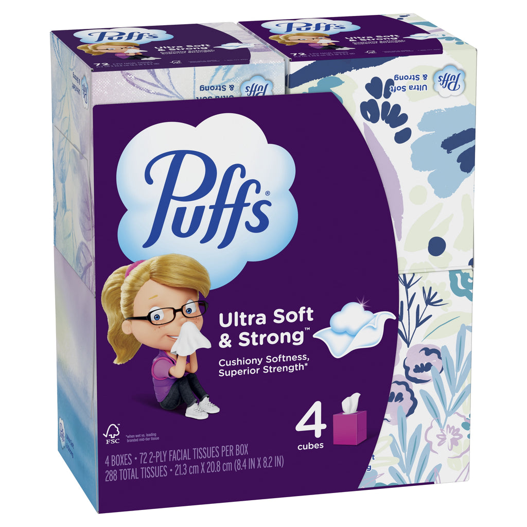 Puffs Ultra Soft Facial Tissues - 4 Count