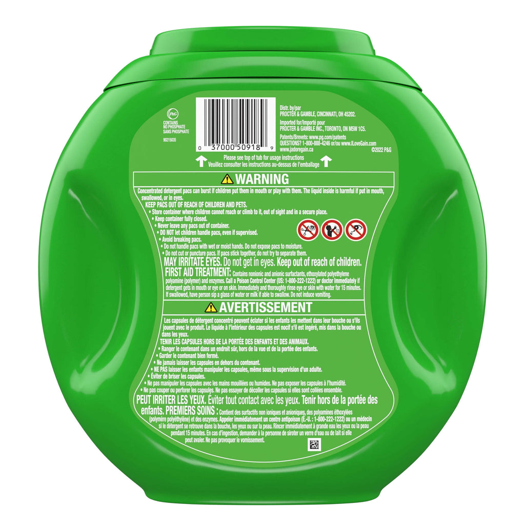 Gain Flings Liquid Laundry Detergent Pacs - Spring Daydream Scent, 60 Count