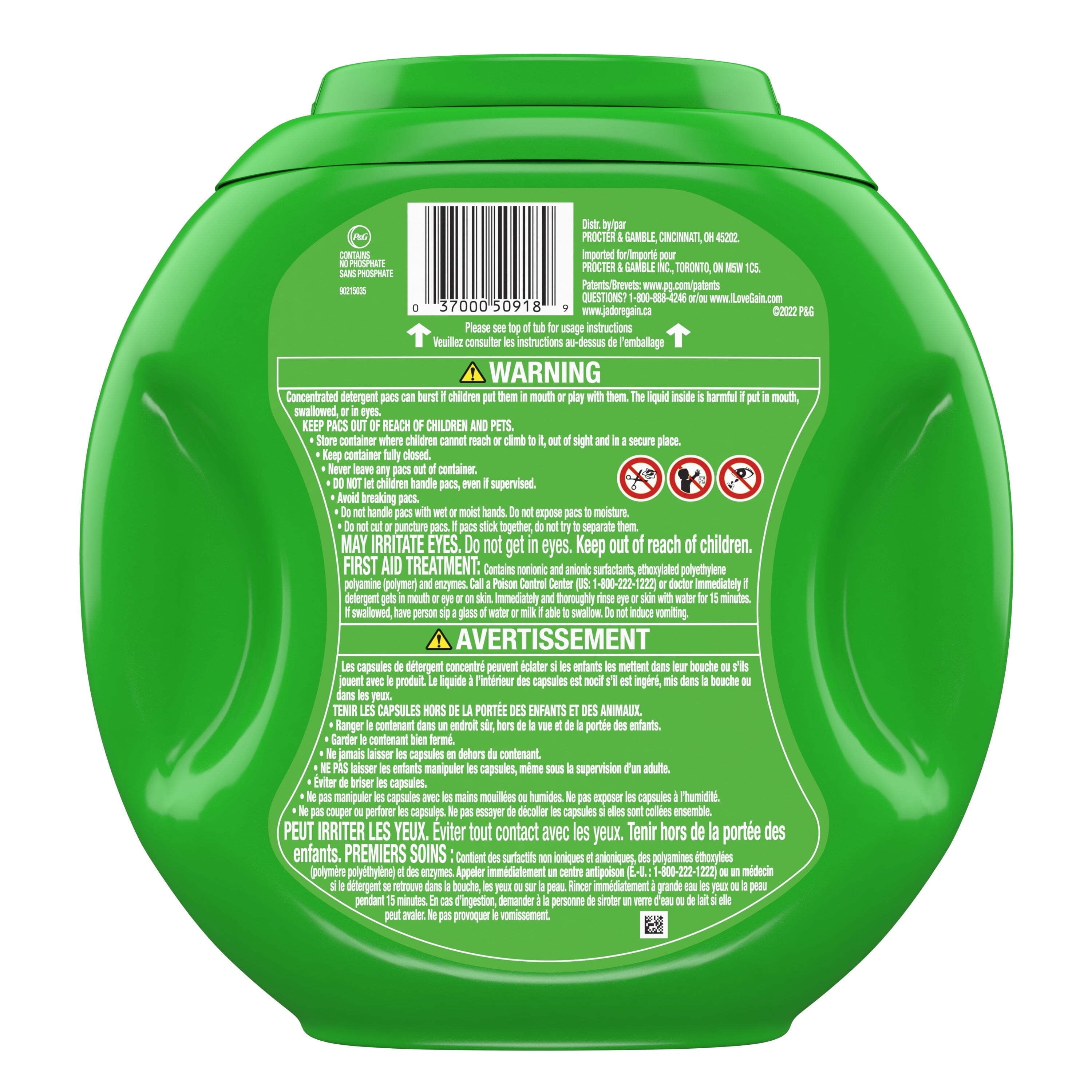 Gain Flings Liquid Laundry Detergent Pacs - Spring Daydream Scent, 60 Count