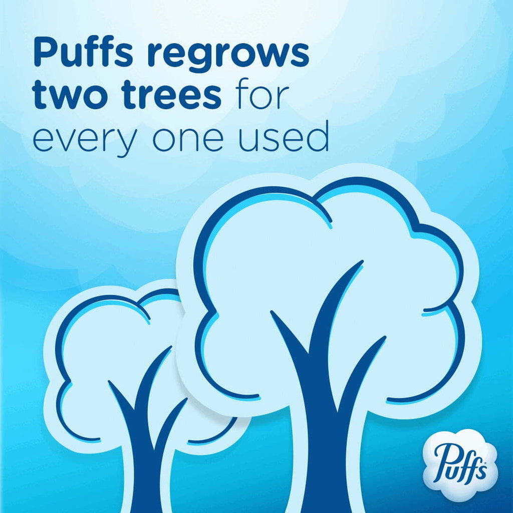 Puffs Ultra Soft: 4 Mega Cube Pack - Fragrance-Free, Dermatologist Tested