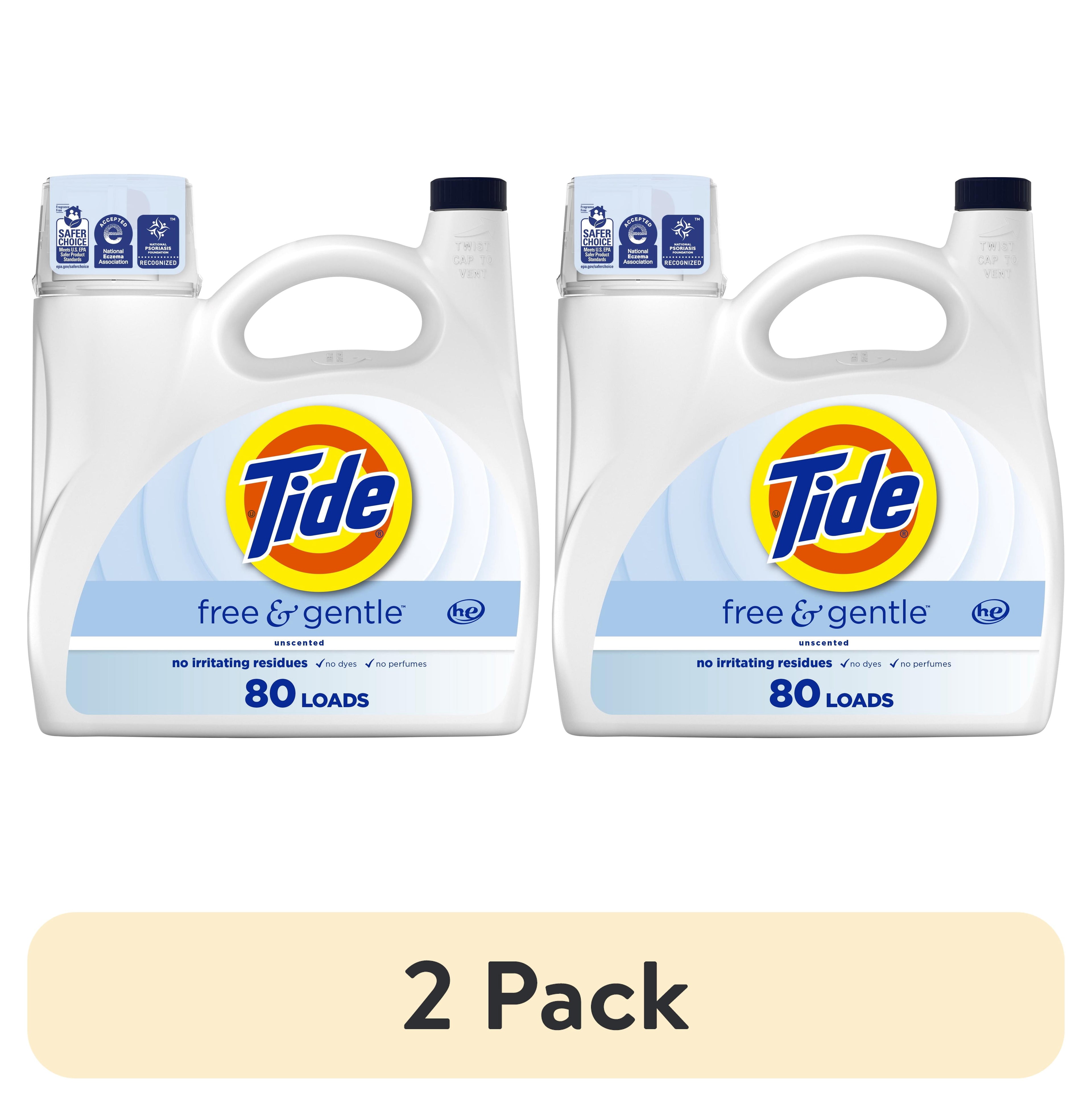Tide Free & Gentle Laundry Detergent Liquid - 105 fl oz, 80 Loads - 2-Pack