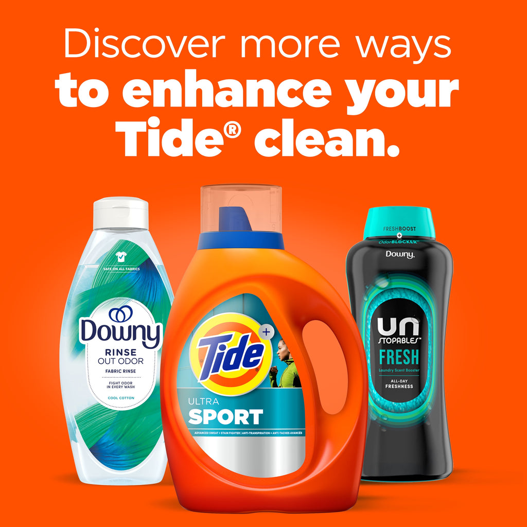 Tide Ultra Sport Liquid Laundry Detergent - Advanced Sweat and Stain Fighter, 55 fl oz, 39 Loads