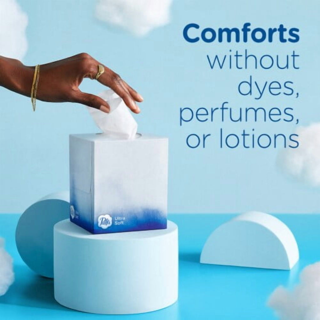 Puffs Ultra Soft Mega Cube Facial Tissues 4 pk / 72 Count - Pack of 2