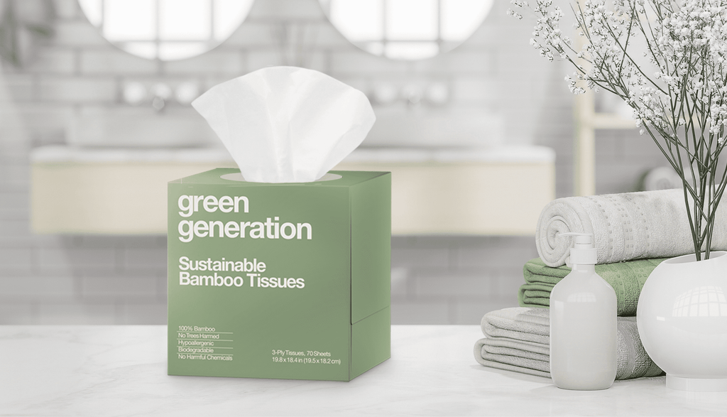 Green Generation Bamboo Facial Tissues - 3-Ply, 840 Count, 12 Boxes