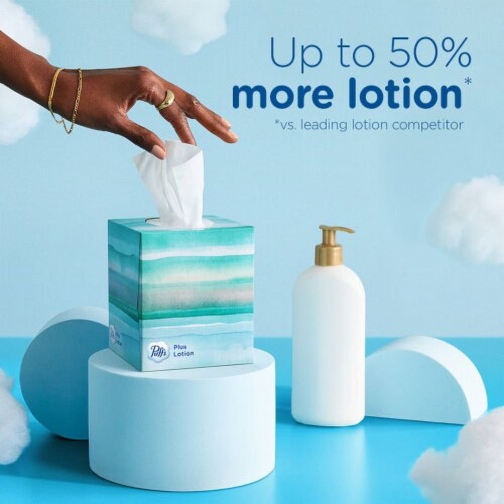Puffs Plus Lotion Mega Cube Facial Tissue 1 pk / 72 Count
