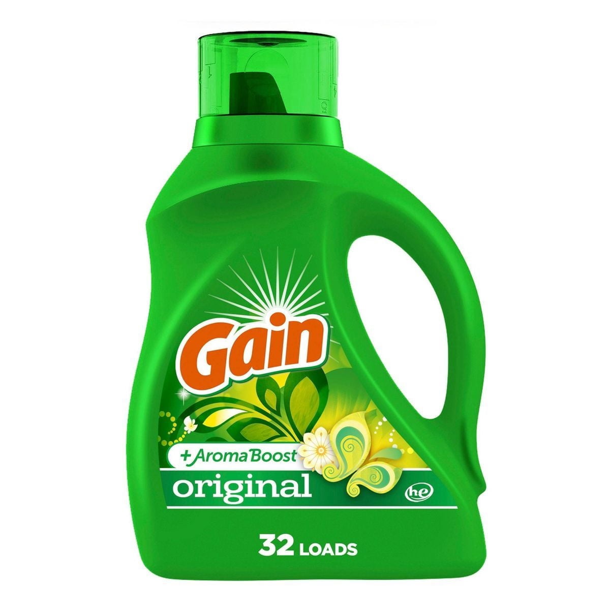 2X - Gain + Aroma Boost Original Scent HE Compatible Liquid Laundry Detergent Soap - 46 fl oz