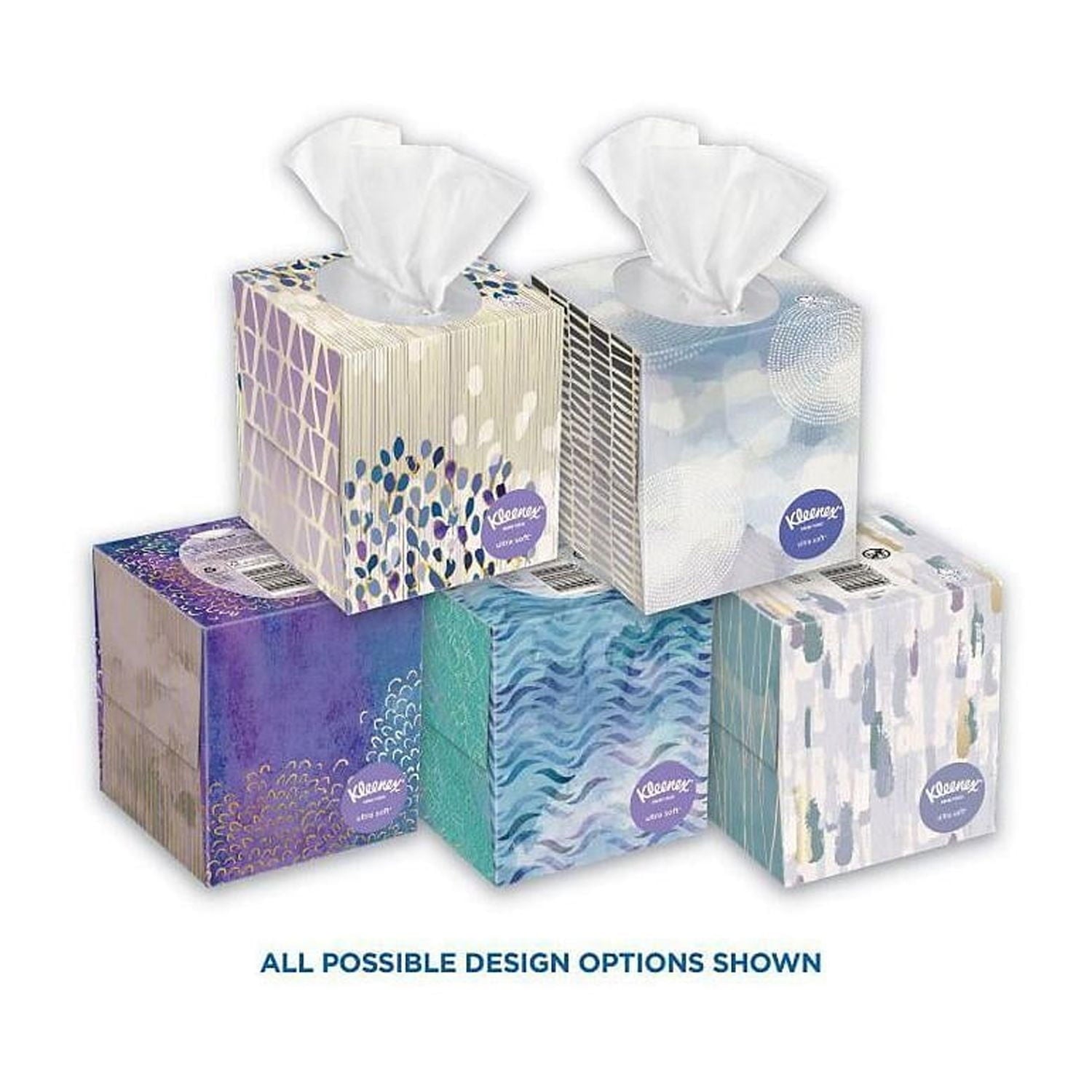 Kleenex Ultra Soft Facial Tissues - Cube Boxes, 12 Pack, 65 Tissues