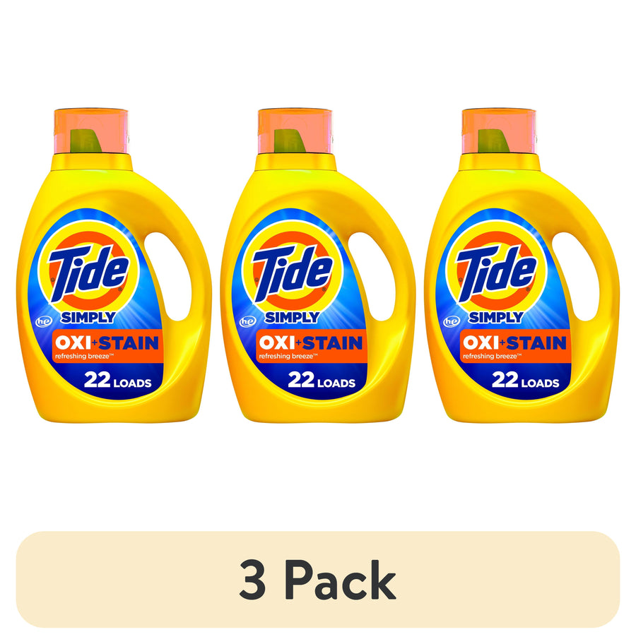 Tide Simply Oxi Boost + Ultra Stain Release - Refreshing Breeze, 22 Loads, 31 fl oz - 3-Pack