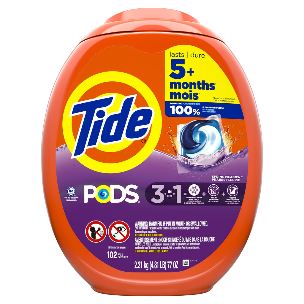 Tide PODS Laundry Detergent Soap Pacs - Spring Meadow Scent, 102 Count