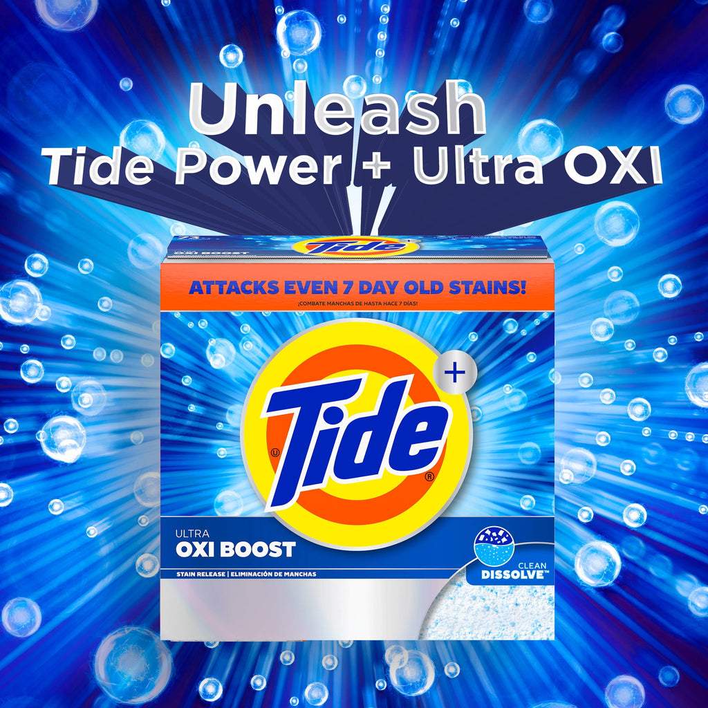 Tide Laundry Detergent Plus Ultra Oxi Powder - 73 Loads, 114 oz