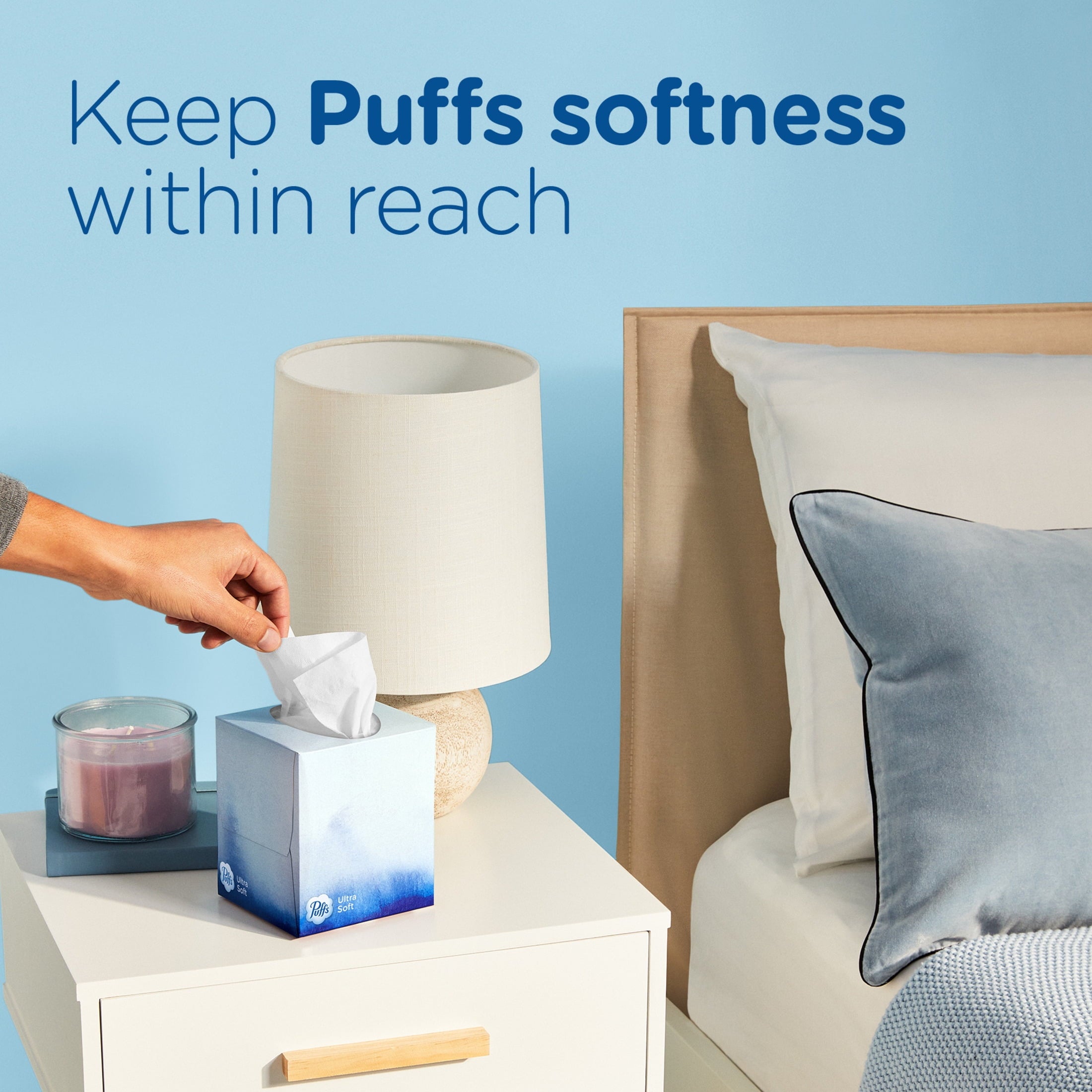 Puffs Ultra Soft Facial Tissues - 18 Cube Boxes, 56 Facial Tissues per Box