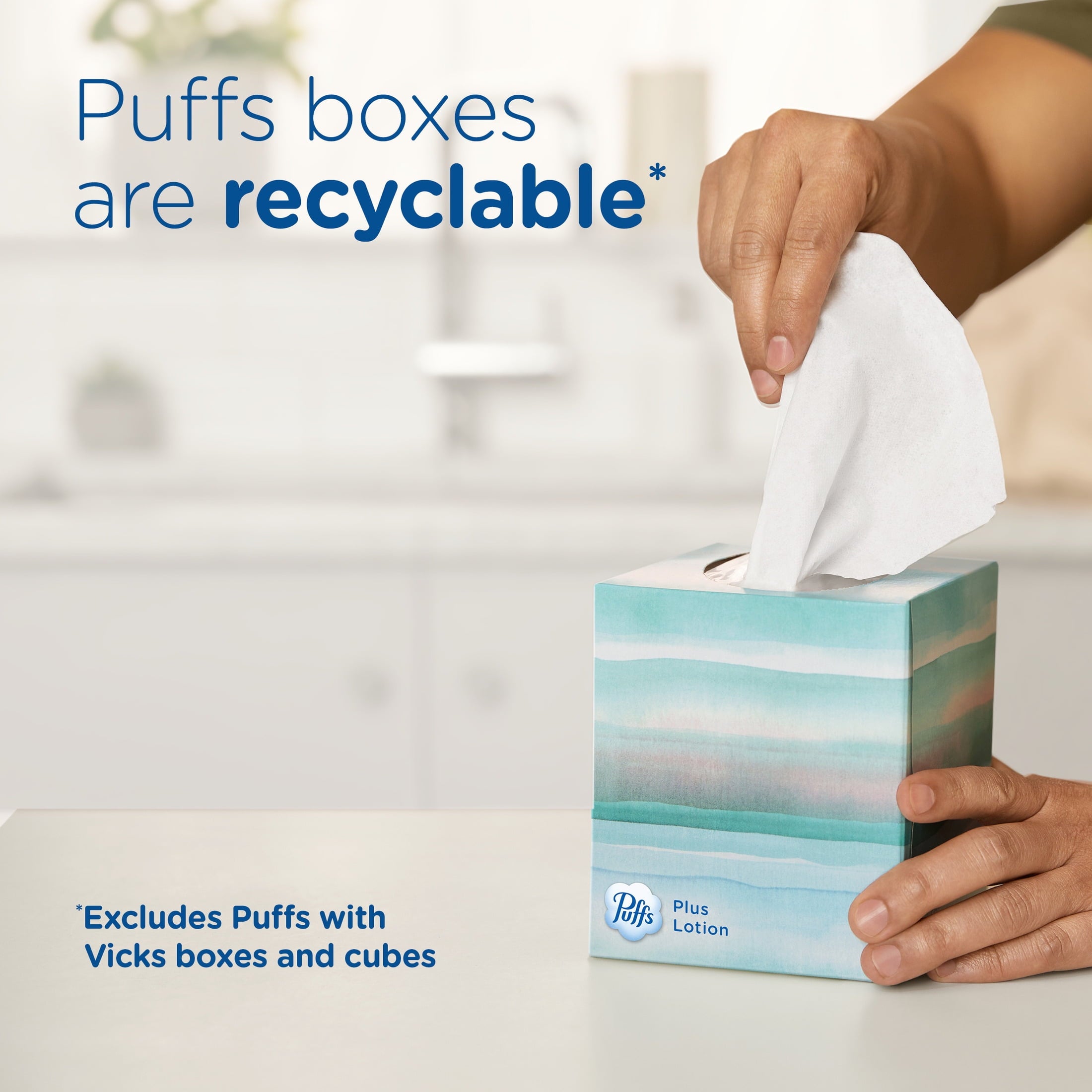 Puffs Ultra Soft Facial Tissues - 18 Cube Boxes, 56 Facial Tissues per Box