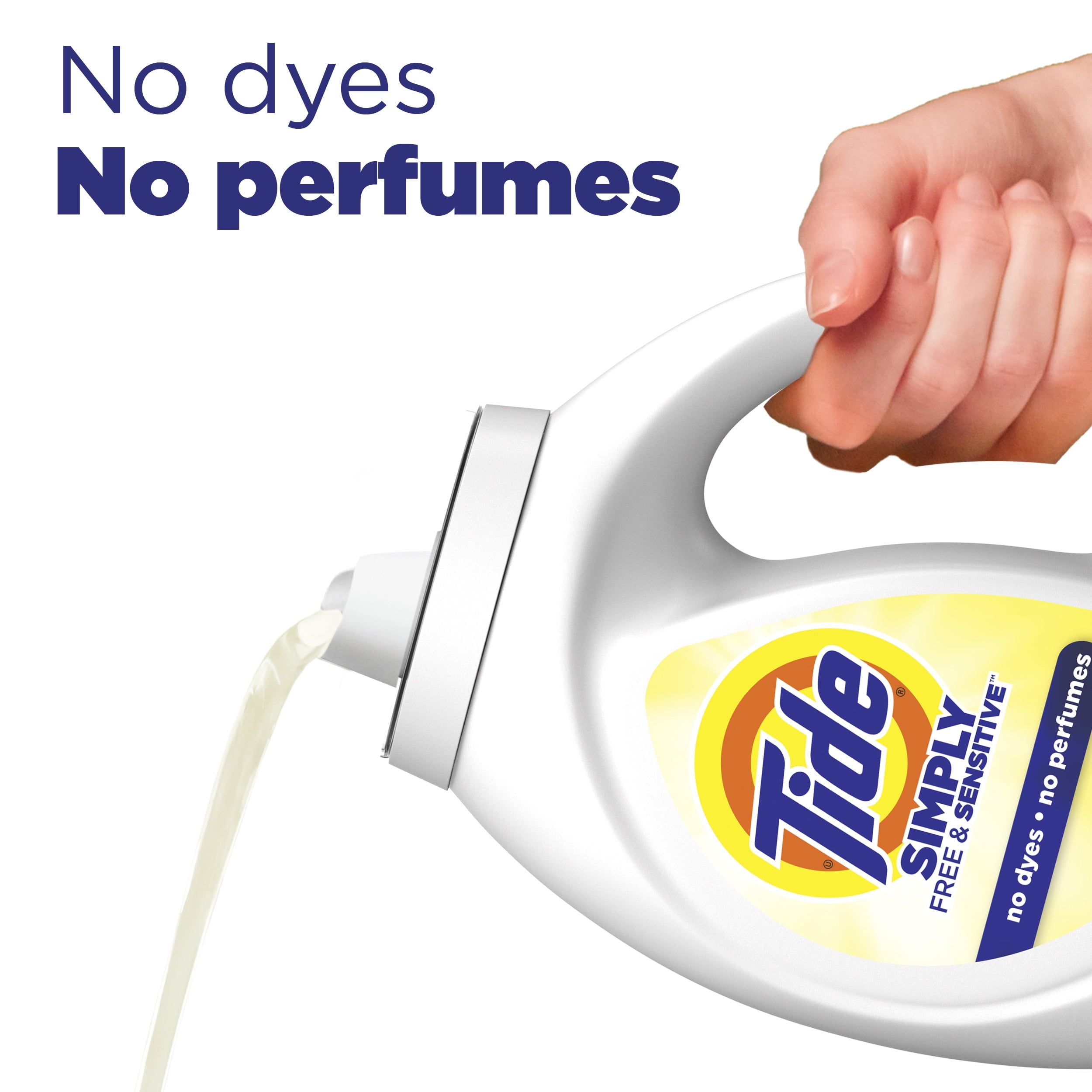 Tide Simply Liquid Laundry Detergent - Free & Sensitive, 84 fl oz, 64 Loads