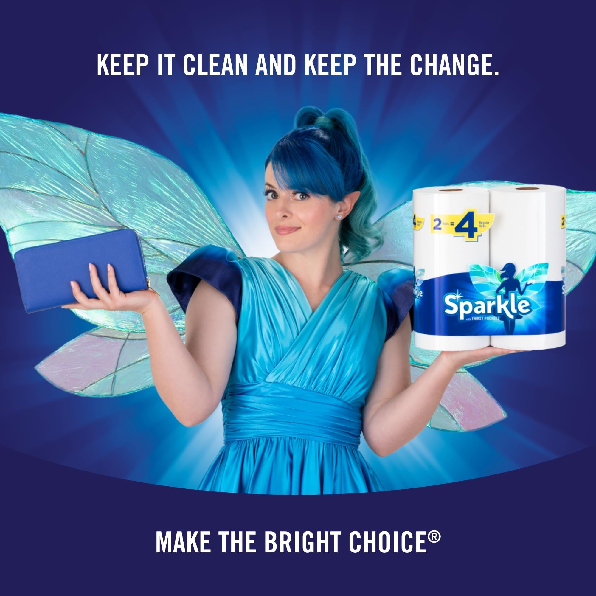 Sparkle Pick-A-Size Paper Towels - 6 Double Rolls = 12 Regular Rolls, Everyday Value Paper Towel With Full And Half Sheets RDD10