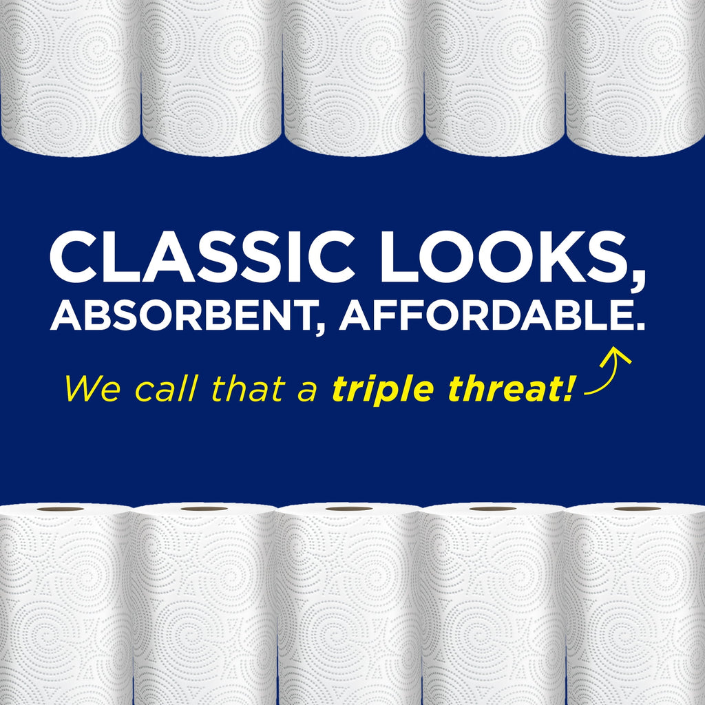 Sparkle Pick-A-Size Paper Towels - White, 2 Double Rolls = 4 Regular Rolls, 126 2-Ply Sheets Per Roll