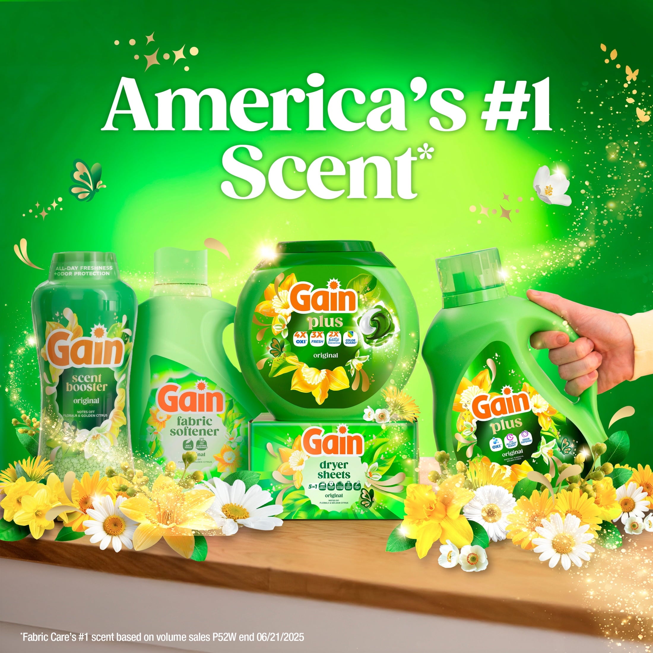 Gain Plus Flings Laundry Detergent Liquid Washing Pacs - Gain's Best All-In-One Clean, Original Scent, 45 Count