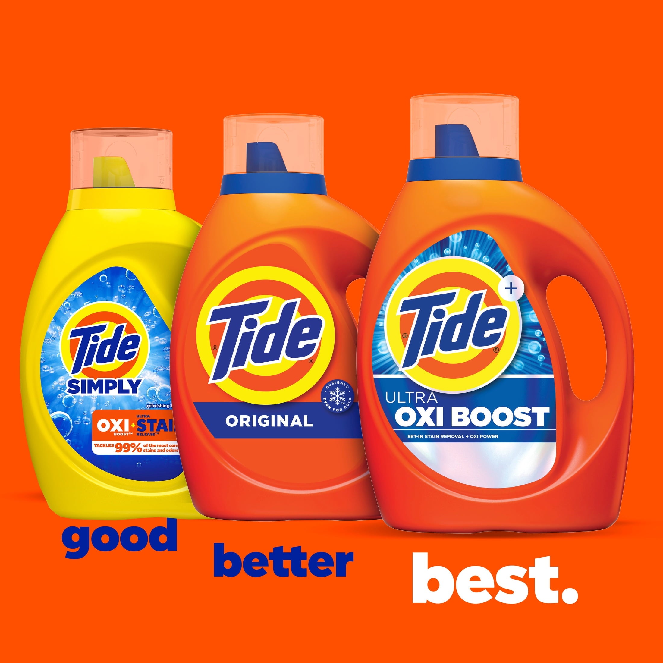 Tide Simply Laundry Detergent Liquid - Oxi Boost + Ultra Stain Release, Refreshing Breeze Scent, 154 fl oz, 115 Loads
