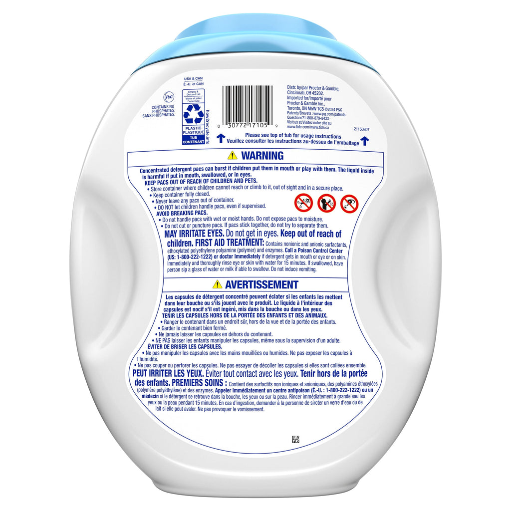 Tide PODS Free & Gentle laundry detergent - 102 Count, Trusted, gentle laundry detergent pods, 100% free of irritating residues: no added dyes and perfumes