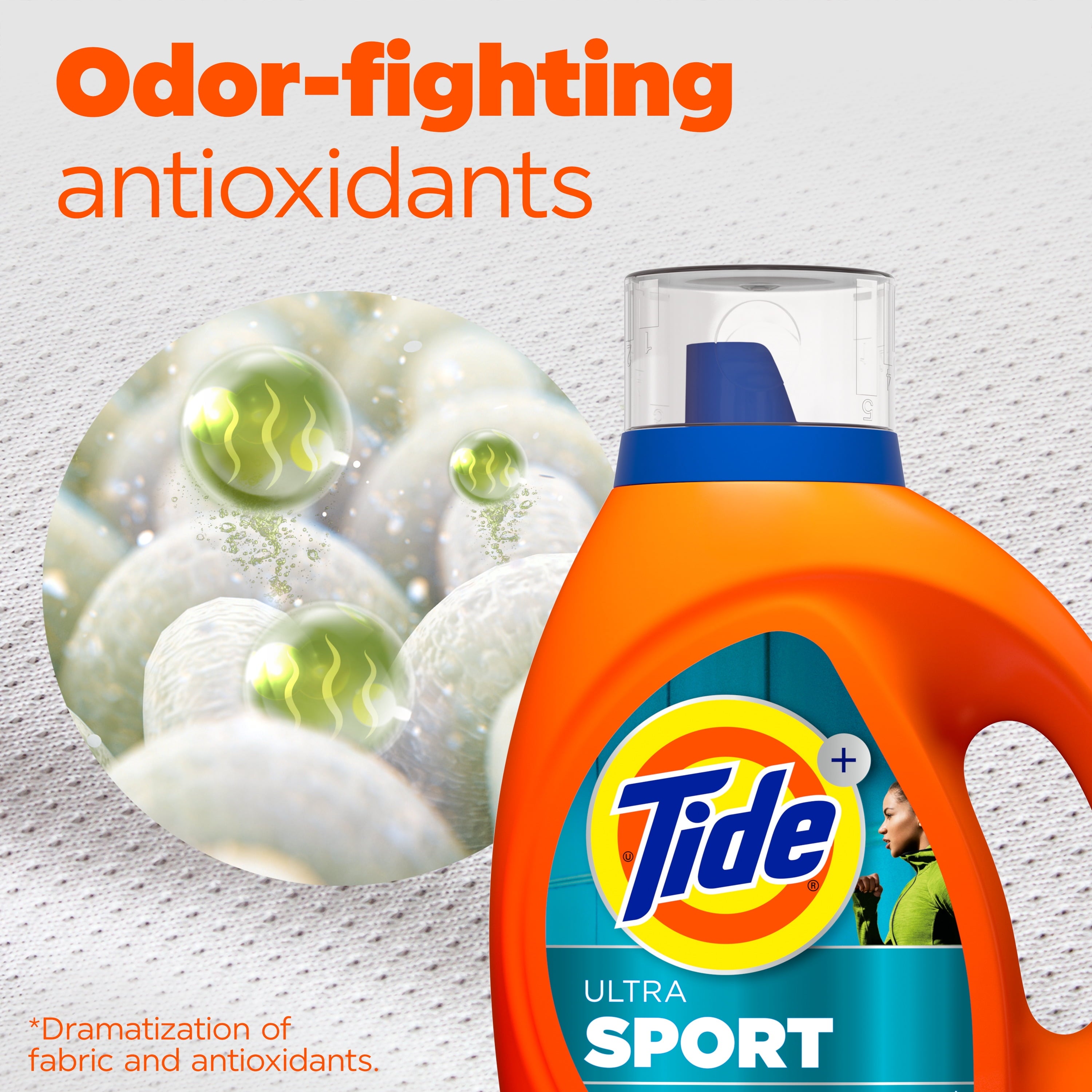 Tide Ultra Sport Liquid Laundry Detergent - Advanced Sweat + Stain Fighter, 105 fl oz, 74 Loads