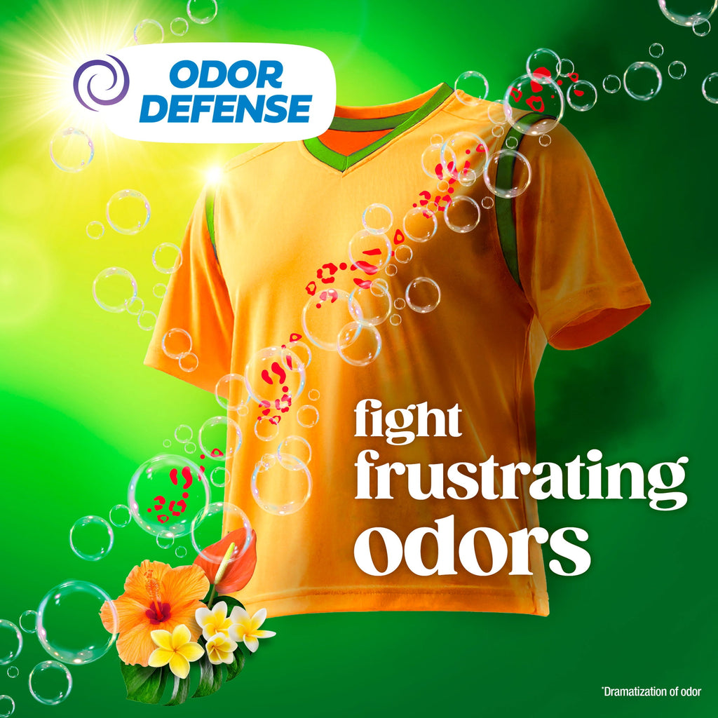 Gain Laundry Detergent Liquid - Now with Odor Defense, Island Fresh Scent, 81 fl oz, 61 Loads - 2-Pack