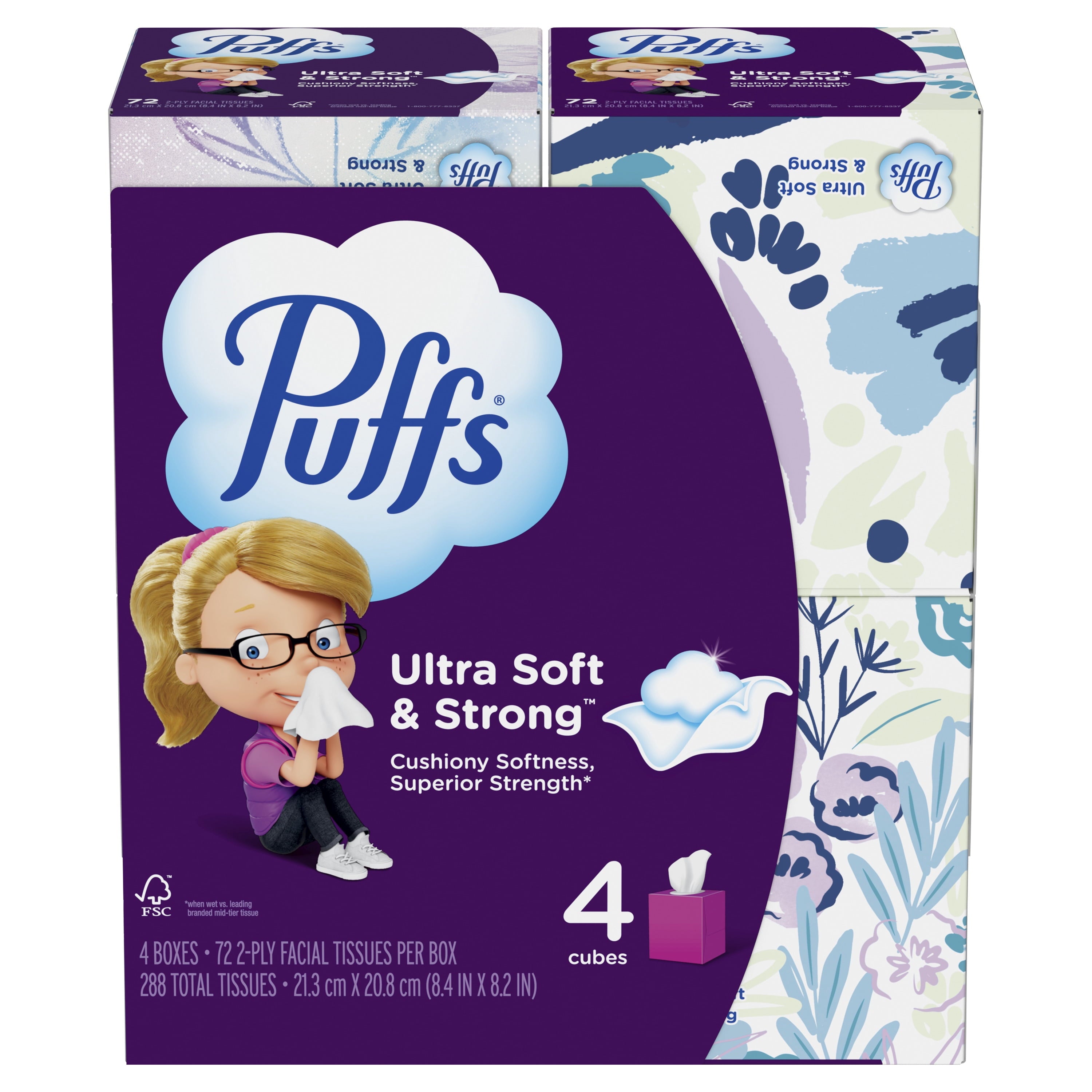 Puffs Ultra Soft Facial Tissues - 4 Count
