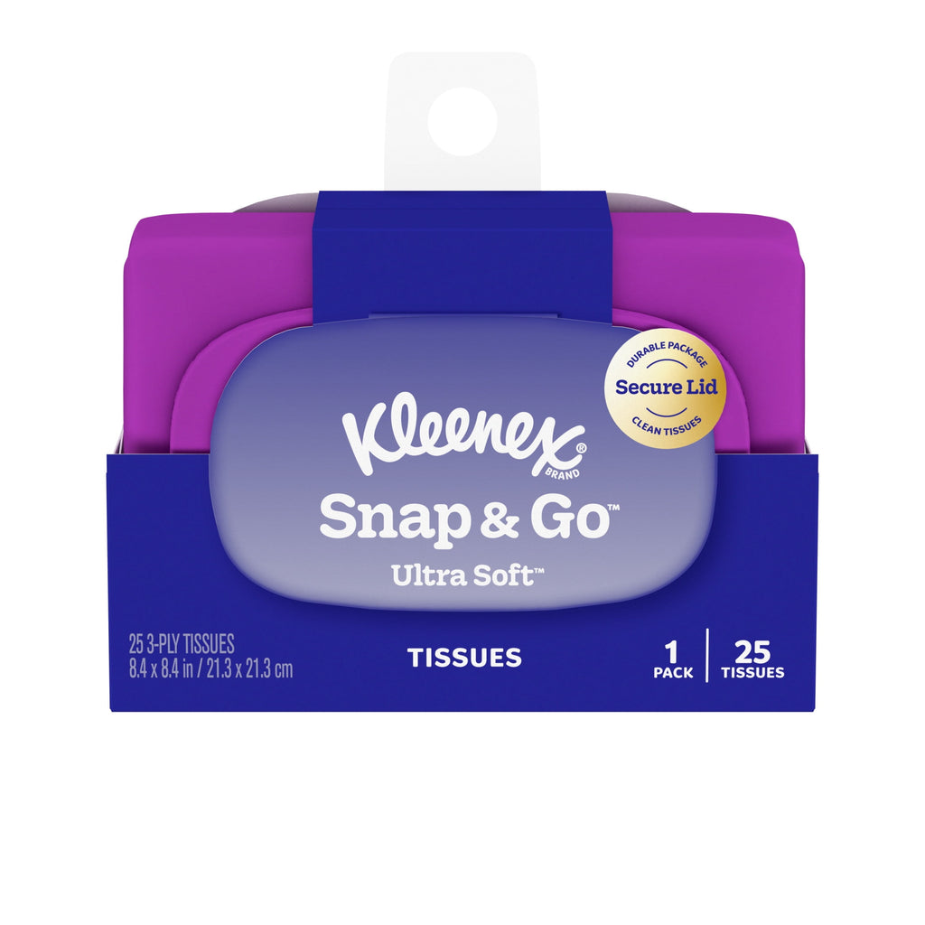 Kleenex Snap & Go Ultra Soft 3-Ply On-The-Go Facial Tissues - 1 Pack