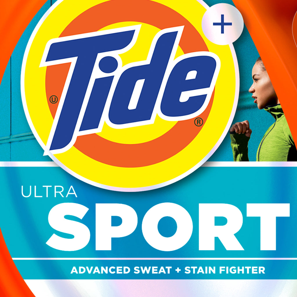 Tide Ultra Sport Liquid Laundry Detergent - Advanced Sweat and Stain Fighter, 55 fl oz, 39 Loads