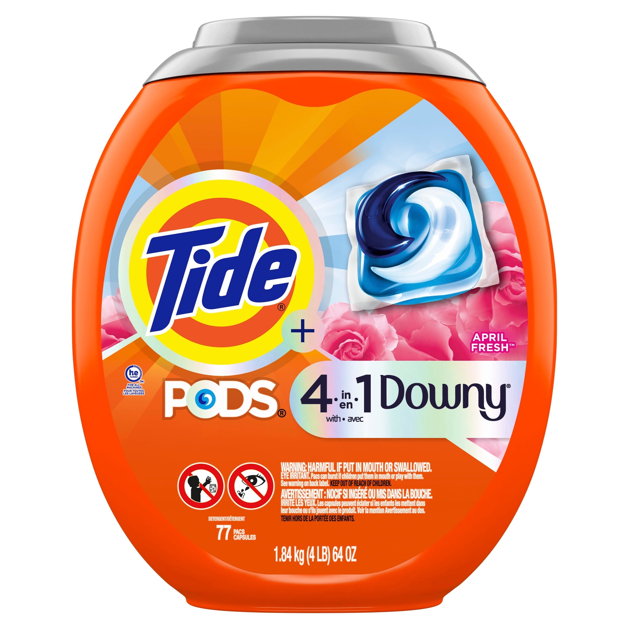 Tide PODS Laundry Detergent Pacs with a Touch of Downy Freshness - 3X Cleaning Power, 77 Count