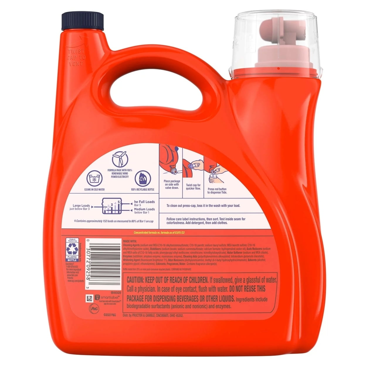Tide Ultra Concentrated Liquid Laundry Detergent Original (152 Load 170 Fl Oz)