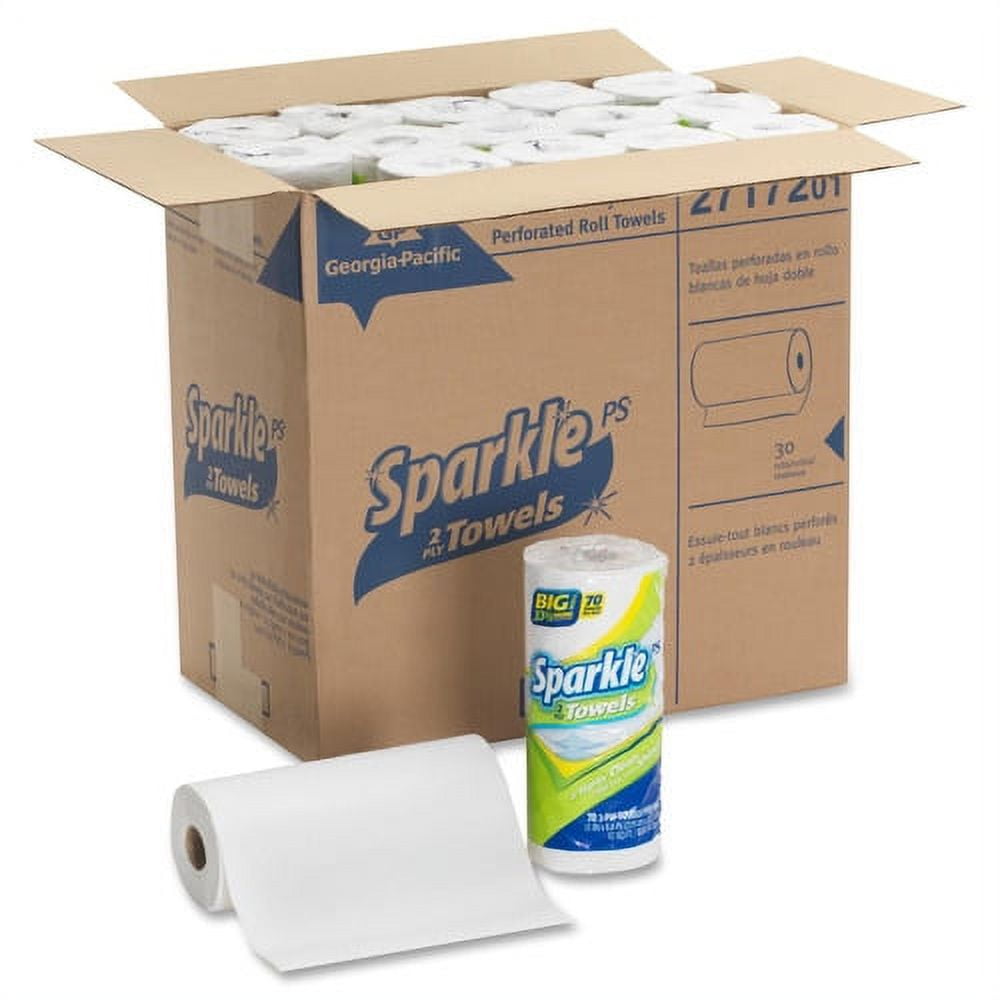 Sparkle Ps Sparkle Premium Roll Towels 2 Ply 70 Sheets/Roll White Absorbent - Perforated 30/Carton
