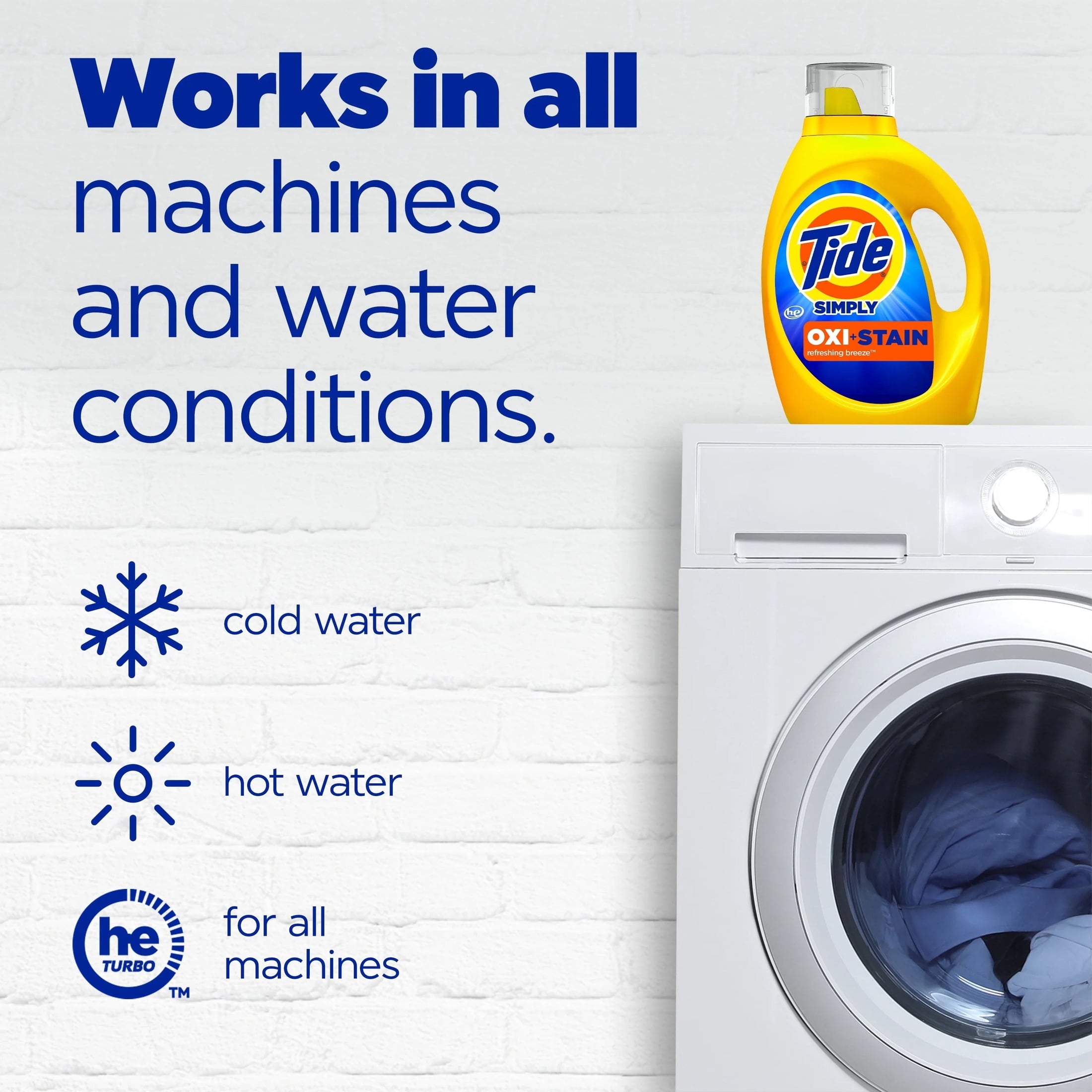 Tide Simply Oxi Boost + Ultra Stain Release - Refreshing Breeze, 22 Loads, 31 fl oz - 3-Pack
