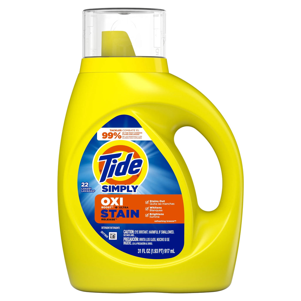 Tide Simply Oxi Boost + Ultra Stain Release - Refreshing Breeze, 22 Loads, 31 fl oz - 3-Pack