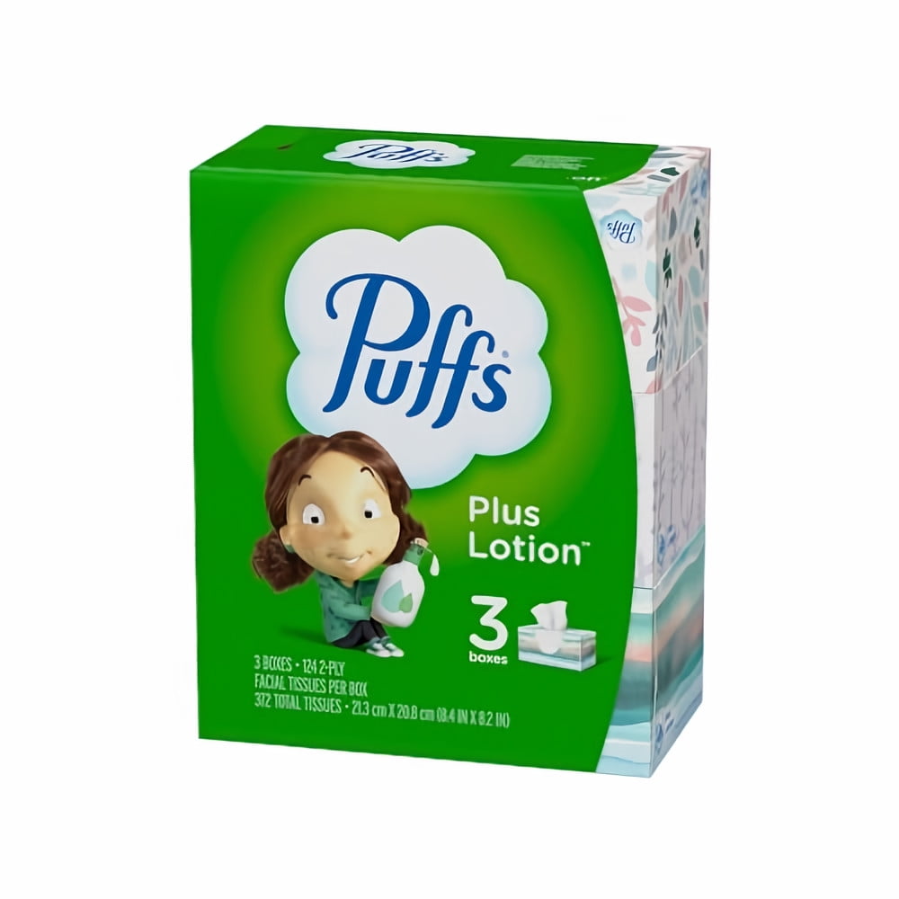 Puffs Plus Lotion Facial Tissues (Pack of 4)