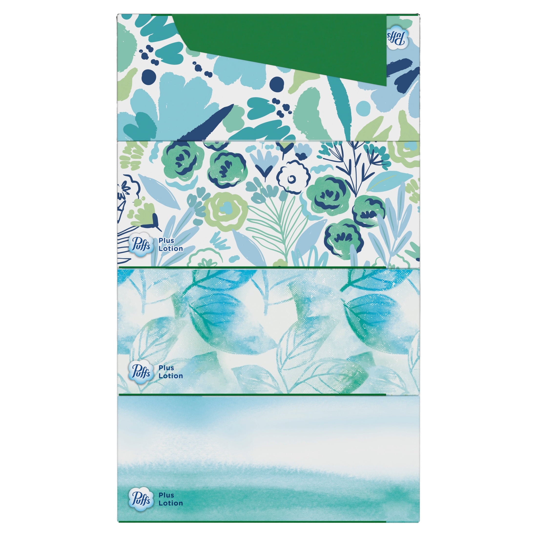 Puffs Plus Lotion Facial Tissues - 4 Family Boxes, 124 tissues per box