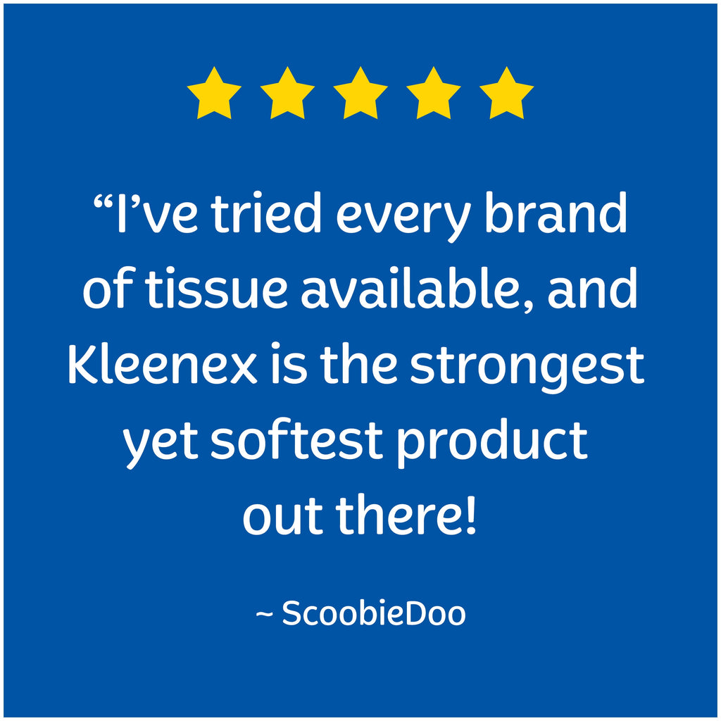 Kleenex Trusted Care Everyday Facial Tissues - Flat Box, 190 Tissues per Box, 4 Pack (760 Tissues Total)