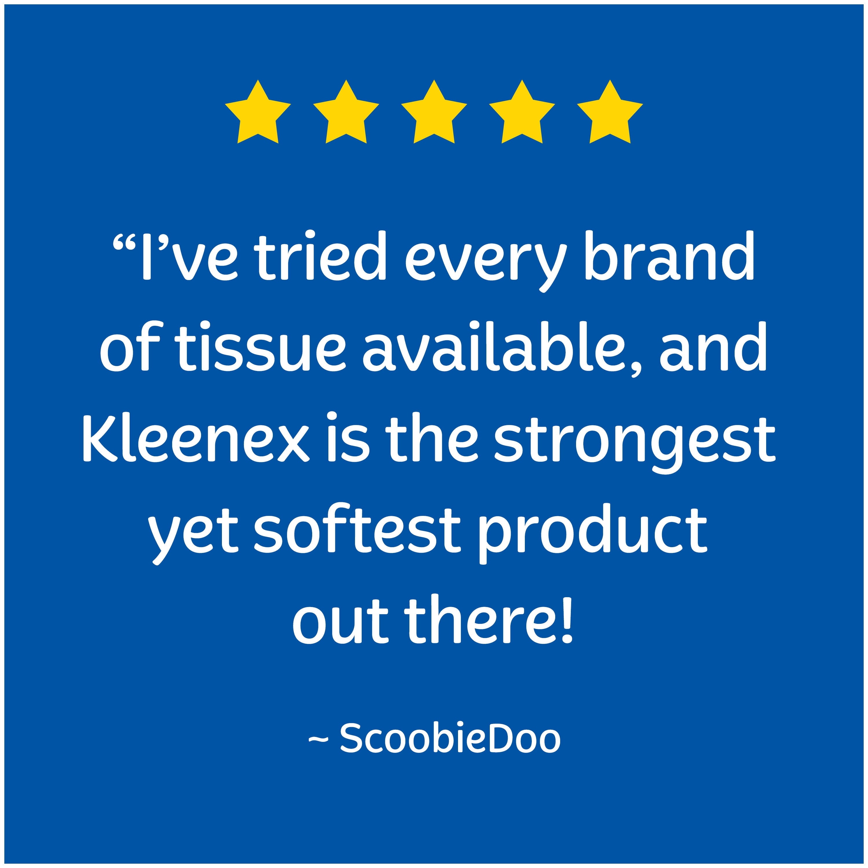 Kleenex Trusted Care Everyday Facial Tissues - Flat Box, 190 Tissues per Box, 4 Pack (760 Tissues Total)
