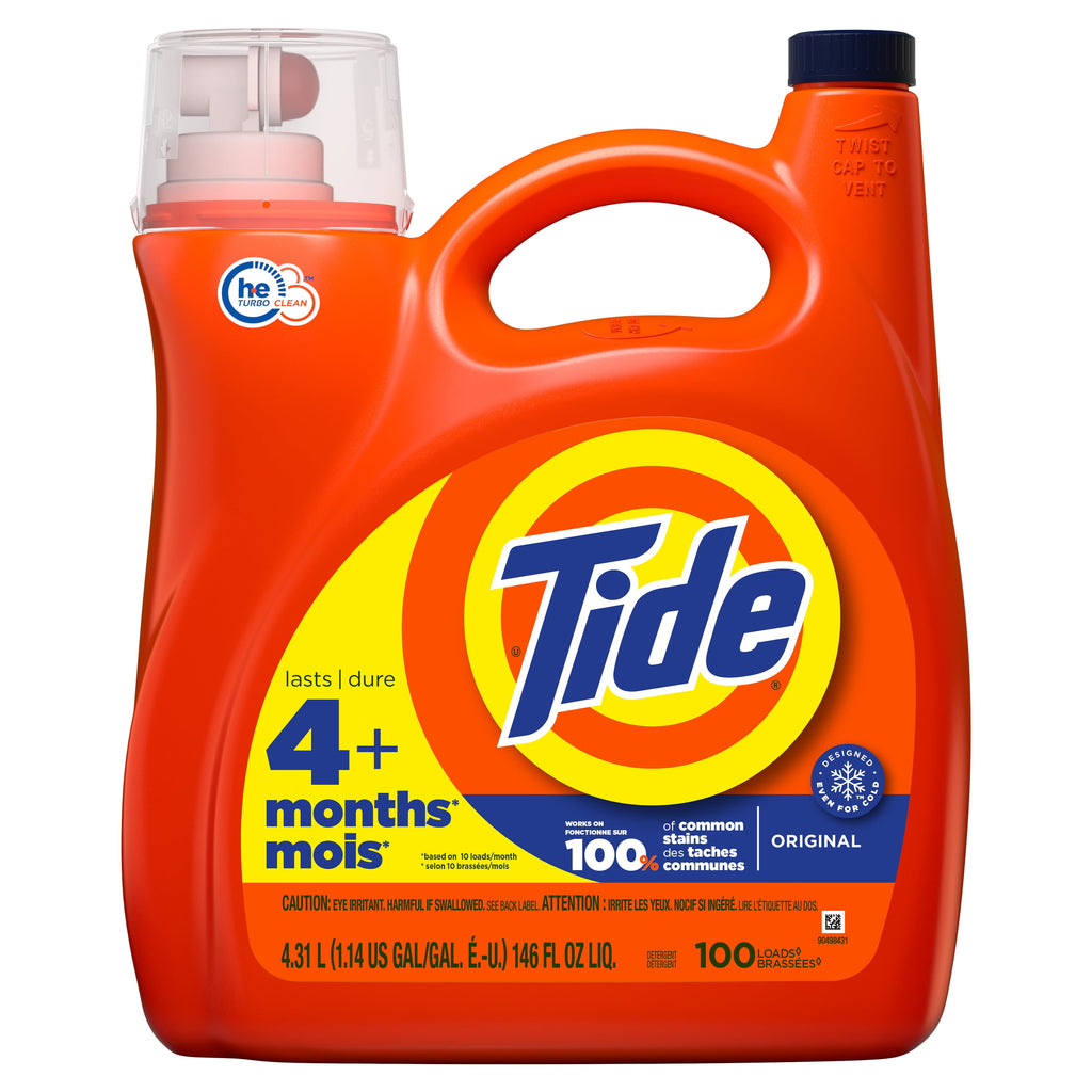 Tide Liquid Laundry Detergent - Original, 100 Loads, 146 fl oz, HE Compatible