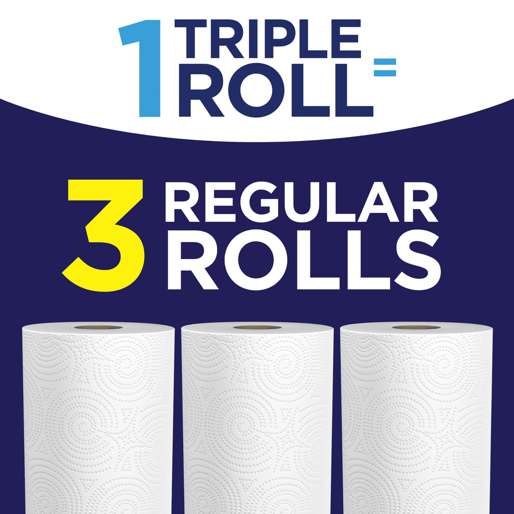 Sparkle Pick-a-Size Paper Towels - White, 3 Triple Rolls