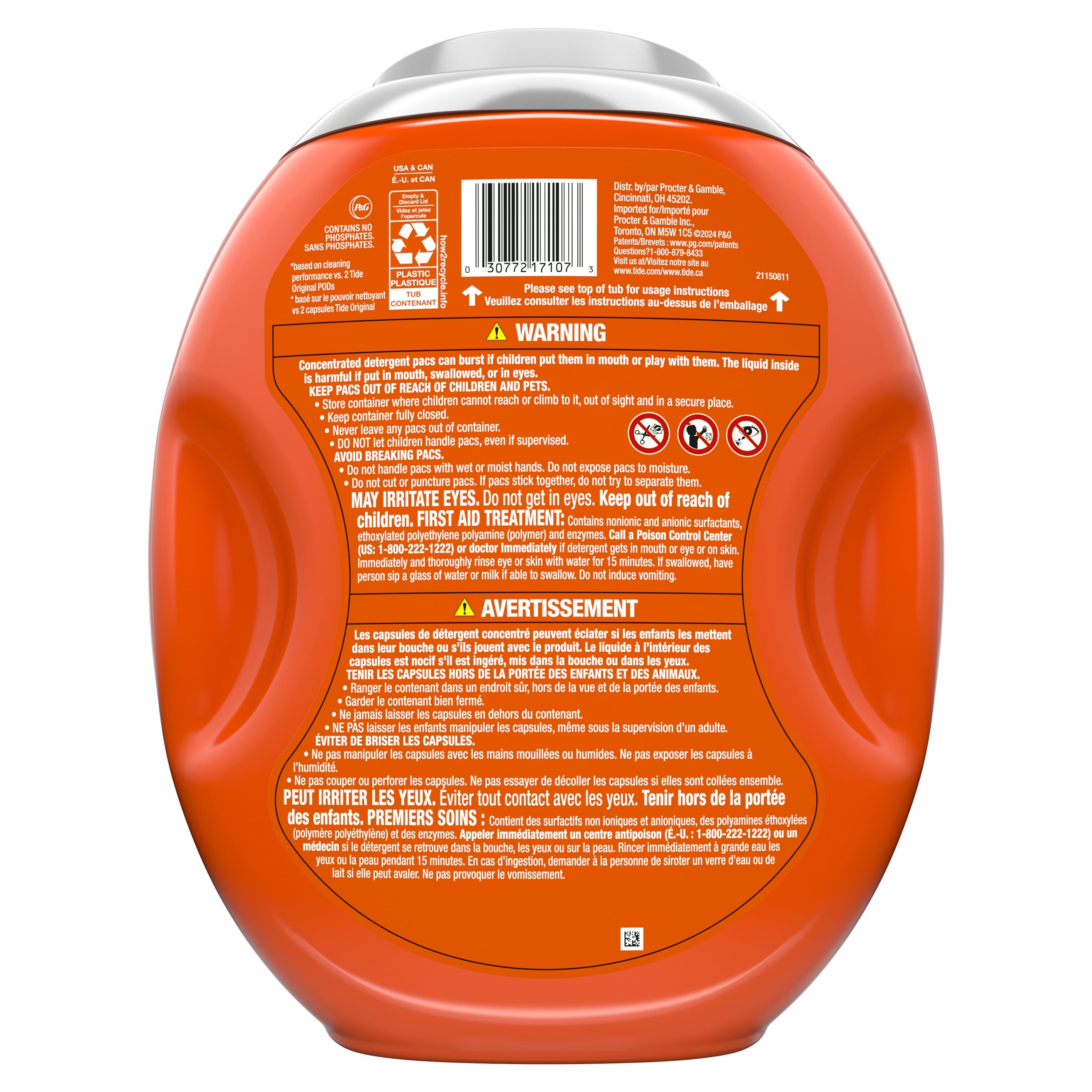 Tide Power PODS Laundry Detergent Soap Pacs with Odor Defense + Oxi - Original Scent, 57 Count
