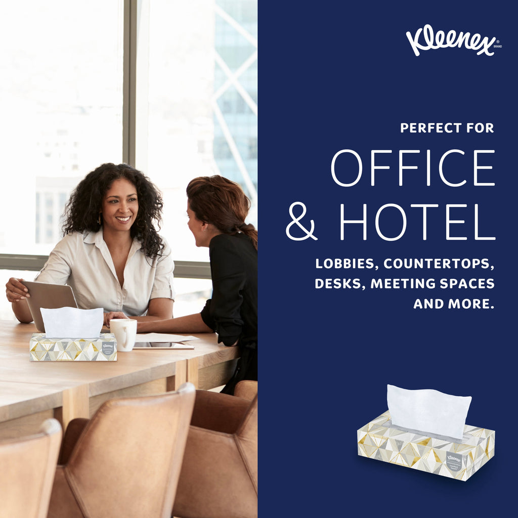 Kleenex® Professional Facial Tissue - Bulk (03076), 2-Ply, White, Flat Boxes Designed for Business, Convenience Case (12 Boxes, 125 Tissues Each)